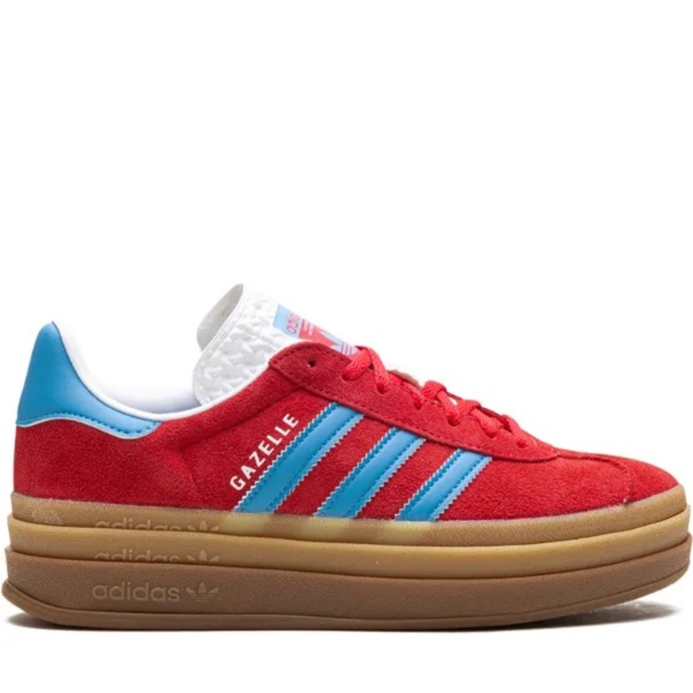 adidas Gazelle Platform Sneaker in Red & Blue